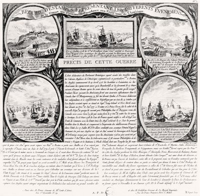 Sbírka rytin zobrazujících americkou válku za nezávislost, konec 18 od Marie Nicolas Ponce-Camus